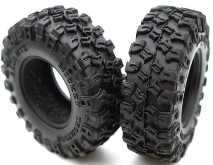 1.0 Inch Sticky Soft Tires 52 * 19mm for TRX-4M SCX24 1/18 1/24 Wheels Upgrades, High Viscosity RC Crawler Rubber Tyre (TW1002)