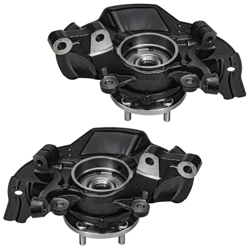 Detroit Axle - 2.4L Front 2pc Steering Knuckles for 2011 Kia Optima | 2 Steering Knuckles & Wheel Bearing Hubs Assembly Replacement - size: KA698460_KA698461/Kit
