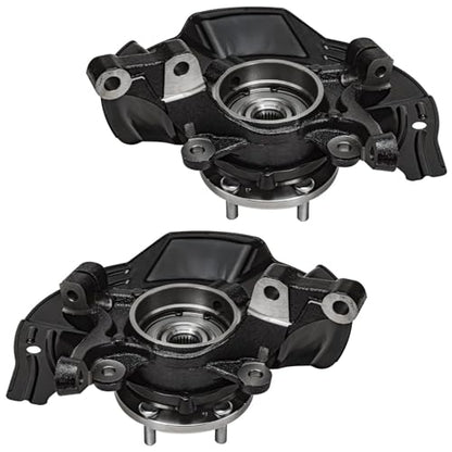 Detroit Axle - 2.4L Front 2pc Steering Knuckles for 2011 Kia Optima | 2 Steering Knuckles & Wheel Bearing Hubs Assembly Replacement - size: KA698460_KA698461/Kit