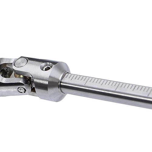 2PCS Stainless Steel Free to Cut Length Driveshaft Universal Joint Drive Shaft for 1/10 LCG DIY RC Crawler SCX10 I II III TRX4 Capra Upgrade Parts… - color: Silver