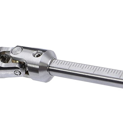 2PCS Stainless Steel Free to Cut Length Driveshaft Universal Joint Drive Shaft for 1/10 LCG DIY RC Crawler SCX10 I II III TRX4 Capra Upgrade Parts… - color: Silver