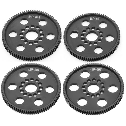 48P High-Precision Machined POM Spur Gear Set (84T 86T 88T 90T) - Ultra-Smooth Silent Lightweight Spur Gear for 3RACING Sakura RC Drift/Touring 1/10 Cars - size: 84-86-88-90T
