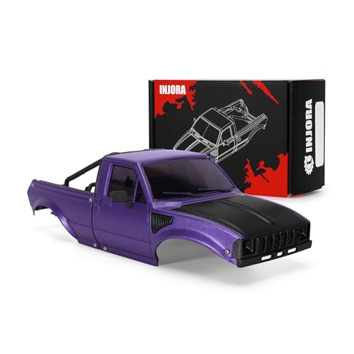 INJORA IR60-24 Body for SCX24 C10 Bronco Wrangler Basecamp 4Runner (Purple) - color: Purple