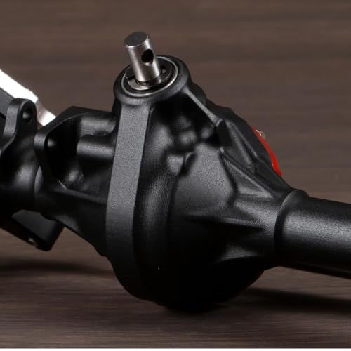 Aluminum Offset Straight Axle with Panhard Mount for Vanquish VS4-10 SCX10 II 1/10 RC Crawler Cheater Rigs (Black Front Rear) - color: Black Front Rear