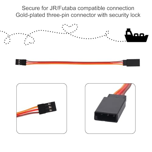 10pcs Servo Extension Cable & 6pcs Y Harness Splitter | 3.14in 6.69in Y Wire Harness Connector 4.72in 6.61in Male to Female for RC Car Drone Compatible with JR Futaba Spektrum - style: Style 2