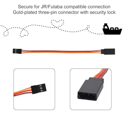 10pcs Servo Extension Cable & 6pcs Y Harness Splitter | 3.14in 6.69in Y Wire Harness Connector 4.72in 6.61in Male to Female for RC Car Drone Compatible with JR Futaba Spektrum - style: Style 2