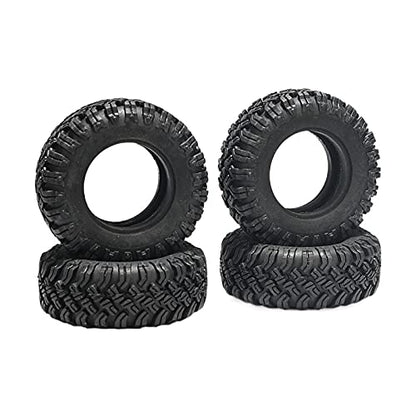 KYX Racing Rubber Tires 47mm x 18mm Tyres Upgrades Parts Accessories for 1/24 RC Crawler Car Axial SCX24(4pcs)