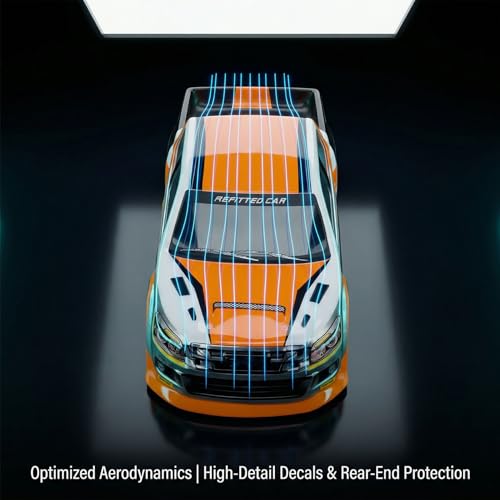 RC Car Body Shell Universal 1/10 Scale Painted for Pickup Truck Mod (Orange) - color: Orange
