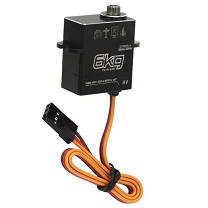 RC Servo, Digital Full Metal High Torque, Steering Servo 6KG for 1/24 Scale RC Cars Off-Road Racing and Hobbyist Projects