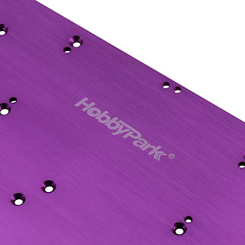Hobbypark 04001 Metal Aluminum Chassis Plate for RC Electric 1/10 Redcat Volcano EPX Exceed Infinitive Rally Monster Truck Off Road Buggy Upgrade Parts (Purple)