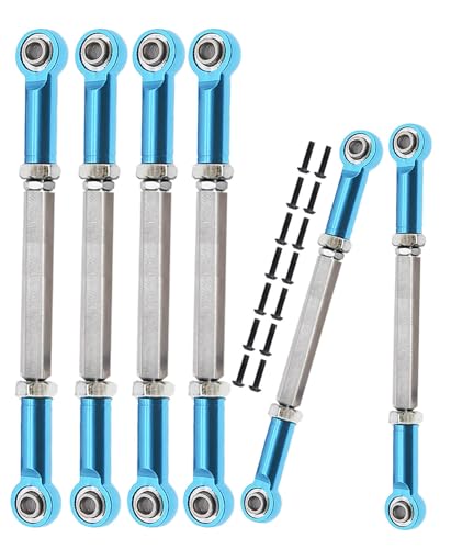 Turnbuckles Camber Links Upgrades Parts for Ecx 1/10 2WD Ruckus Axe Brutus Circuit AMP MT AMP DB AMP Crush K&N Torment,6PCS Aluminum Adjustable Turnbuckles,Replace ECX1046,Blue - color: Blue - Link Set