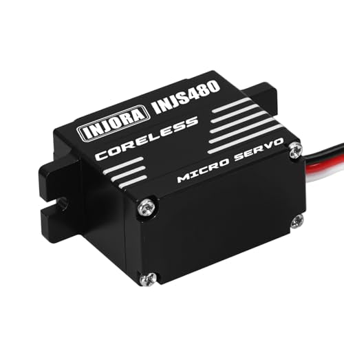 INJORA INJS480 Coreless Micro Servo with Horn for 1/24 Axial SCX24 (Black)