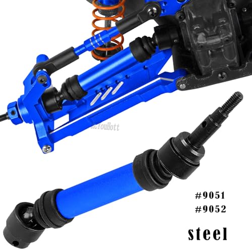 RC Aluminium Upgrades Part Caster Block,Steering Blocks,Stub Axle Carriers,Drive Shaft for 1/10 Slash/Rustler/Stampede/Jat0 4x4 4WD VXL,CVD/Axles/DriveShaft Hops Up,Navy Blue - color: Navy Blue-(for 1/10）