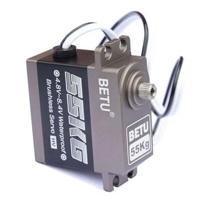 55kg Brushless Servo, Waterpoof and High Speed Servo | RC Servo Compatible with 1/5, 1/6, 1/8, 1/10 RC Car/Robot/Boat/Airplane