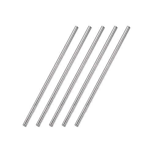 uxcell 4mm x 150mm 304 Stainless Steel Solid Round Rod for DIY Craft - 5pcs - size: 150mm