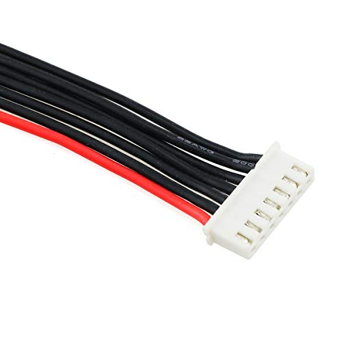 E-outstanding 3PCS 15cm JST-XH 6S LiPo Balance Extension Leads 22AWG Silicone Charging Wire
