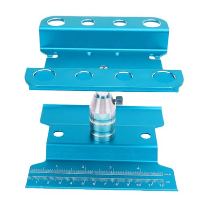 360 Degree Rotation Stable Flexible RC Car Work Stand for 1/10 1/8 Scale Simulation Climbing Vehicles Alloy (Blue) - color: Blue