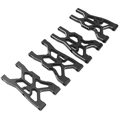 Metal Front & Rear Suspension Arms Set Upgrades Parts Compatible with Arrma 1/8 Infraction 4X4 MEGA/Vendetta 4X4 3S BLX RC Car (Black) - color: Black