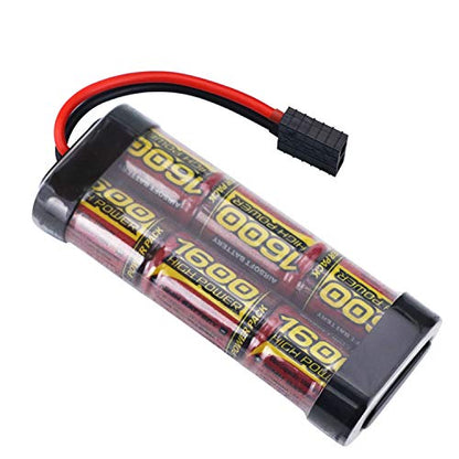 melasta 7.2V 1600mAh NiMH 6-Cell Flat Battery for Traxxas 1/16 RC Cars | 2/3A cell configuration. High-capacity rechargeable pack. Compatible with Traxxas 1/16 RC car models. Durable and stable.