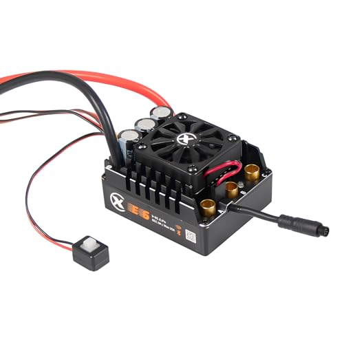 XC E6 Sensored Brushless ESC for 1/6 RC Car,3-8S 200A | Bluetooth APP Programming,6.0V/7.4V/8.4V BEC,Turbo Timing,Multiple protection,Smart Fan - size: E6