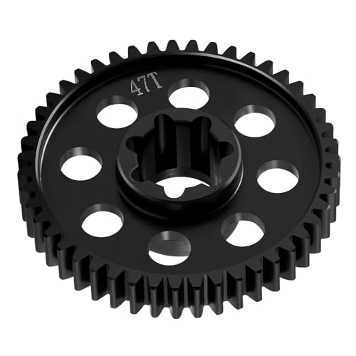 LSG Upgrade Steel Spur Gear 0.8M 47T for Tra-xxas 1/16 Mini Slash/Maxx XRT | RC Car Monster Truck Differential Transmission Gears, Hardened Steel 0.8 Metric Pitch 50 Tooth Main Gear