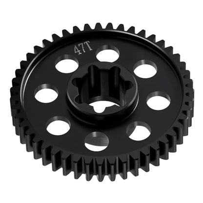 LSG Upgrade Steel Spur Gear 0.8M 47T for Tra-xxas 1/16 Mini Slash/Maxx XRT | RC Car Monster Truck Differential Transmission Gears, Hardened Steel 0.8 Metric Pitch 50 Tooth Main Gear