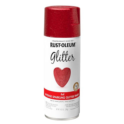 Rust-Oleum 268045 Specialty Glitter Spray Paint, 10.25 Oz, Red - color: Red, size: 10.25 Ounce (Pack of 1)