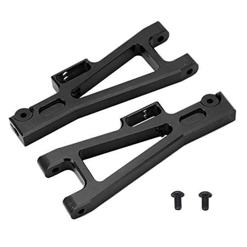 2Pcs Aluminum Front Lower Rear Lower Suspension Arms, A Arms Set, RC Front Swing Arm for JLB 1/10 Car Truck Series Front Rear Lower Swing Arms (Black) - color: Black