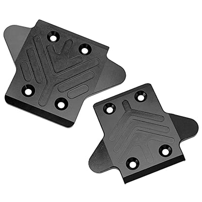 ShareGoo Aluminum Alloy Front & Rear Skid Plate Bottom Chassis Armor Protection Cover Compatible with Arrma 1/8 Kraton 6S RC Car Upgrade Part (Black) - color: Black