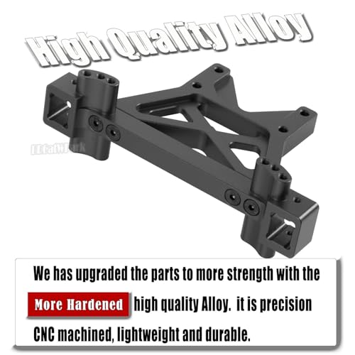 RC Front Rear Shock Tower Shock Mounts Upgrades Part for 1/10 E-MAXX T-Maxx,2PCS Aluminum Shock Tower Shock Hops up,Black,Replace Part #4917R - color: Black - (Shock Mounts)