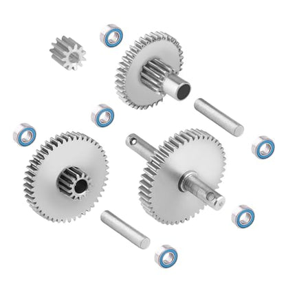 HobbyPark Metal Stainless Steel 40.3:1 Ratio Transmission Gear Pinion Set Low Gears Motor Pinion for TRX4M TRX4MT Upgrades 1/18 RC Crawler Car