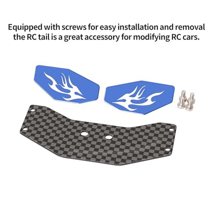 RC Rear Wing Carbon Fiber RC Tail Wing for Losi 1/24 Micro-B 2WD Buggy RC Car Upgrade Parts (Blue) - color: Blue