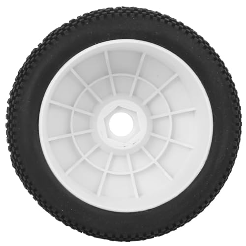 Parts For 1/8 Truck Off-Road Model 2Pcs RC Rubber Tires 17mm Hex Wheel Hub Spare Part Tire Remote Control Crawler Car(White) - color: White