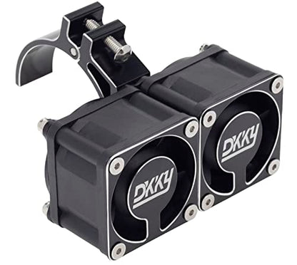 DKKY RC Motor Cooling Fan Heatsink 21000 RPM with 47-51mm Adjustable Mount for 1717 4985 Motors ARRMA Infraction Felony Limitless and Axial, Black - color: Black