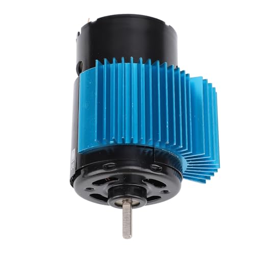 Keenso RC Car Motor, 550 Brushed Motor with Aluminum Copper Build and Blue Heat Sink, 1 8in Shaft Replacement for 1 10 RC Crawler for Axial SCX10 HPI JL 90046 (35T) - size: 35T