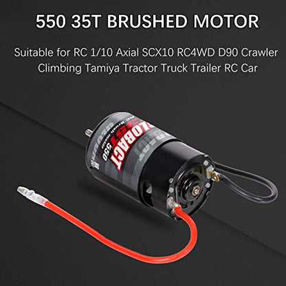 Globact 550 35T Brushed Motor for 1/10 RC Crawler TRX4 SCX10 Redcat RC4WD - size: 35T