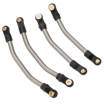 MEUS Racing SCX24 Links Double Bent Links High Clearance Chassis Links Set for Axial SCX24 C10 Bronco Wrangler 1/24 RC Crawler (Titanium Alloy) - color: Titanium Alloy