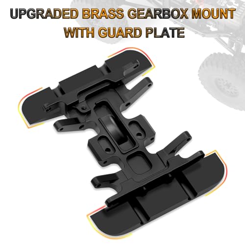 OGRC 32g Brass Skid Plate Center Weights for 1/24 Axial SCX24 Upgrade Parts | Guard Plates Design, Black Coating, Heavy-duty Brass Transmission Mount