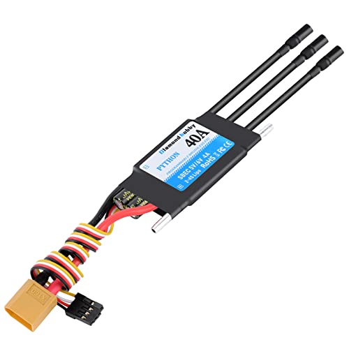 DH 40A 2-4S Waterproof Brushless ESC Electronic Speed Controller with 5V/6V 4A BEC and XT60 3.5mm Banana Head Connector for Model Ship RC Boat - size: 40A