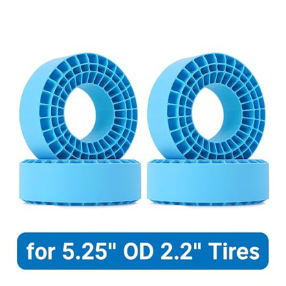 INJORA Silicone Rubber Inserts for 132-134mm (5.25" OD) 2.2" Tires, BL - color: Blue