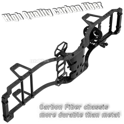 RC Carbon Fiber LCG Chassis Frame Upgrades Part for 1/10 SCX10 SCX10 II Capra 1.9 UTB & Other DIY Builds RC Crawler,Front Mounted Transmission LCG Chassis Kit,Cab Body Mount Brace,Black - color: Black - (Carbon Fiber)