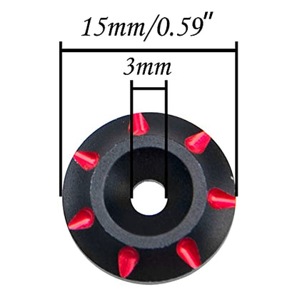 4Pack Vgoohobby 1/8 Universal Rear Wing Buttons Gasket Fixed Wing Spacers Compatible with Arrma Traxxas HPI HSP Redcat Axial Tamiya 1/8 RC Buggy Truck Racing Car (Red) - color: Red