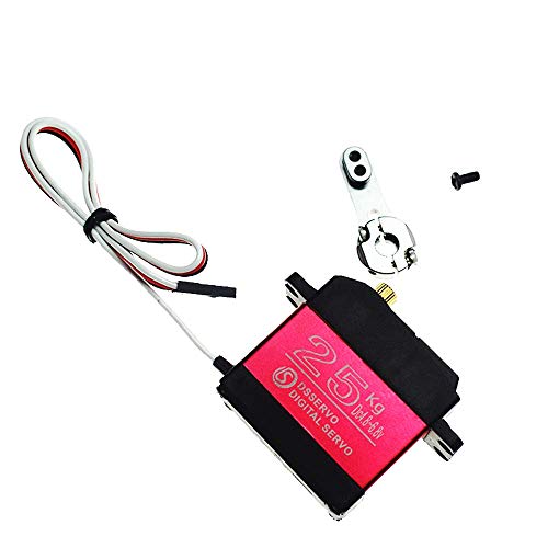 ZOSKAY Servo High Torque Metal Gear Standard Digital Servo 25KG/0.13S 6.8V for 1/8 1/10 RC Cars (Control Angle 270)