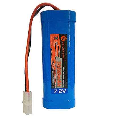7.2V 3800mAh Ni-Mh Rechargeable RC Replacement Battery with Standard Tamiya Connector for RC Cars, Boats Robots(1 Pack) - color: 1 Pack