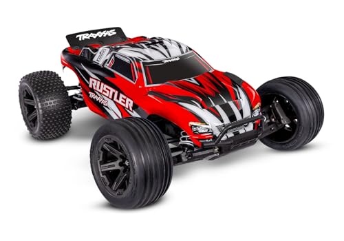 Traxxas Rustler 2WD XL-5 Stadium Truck with Battery and Charger - color: Red