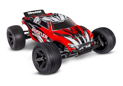 Traxxas Rustler 2WD XL-5 Stadium Truck with Battery and Charger - color: Red