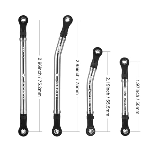 High Clearance Chassis Links Set Stainless Steel Suspension Link Set 50g for Traxxas TRX4M High Trail K10 F150 Chassis Upgrades 1/18 RC Crawler Accessories