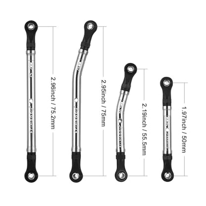 High Clearance Chassis Links Set Stainless Steel Suspension Link Set 50g for Traxxas TRX4M High Trail K10 F150 Chassis Upgrades 1/18 RC Crawler Accessories
