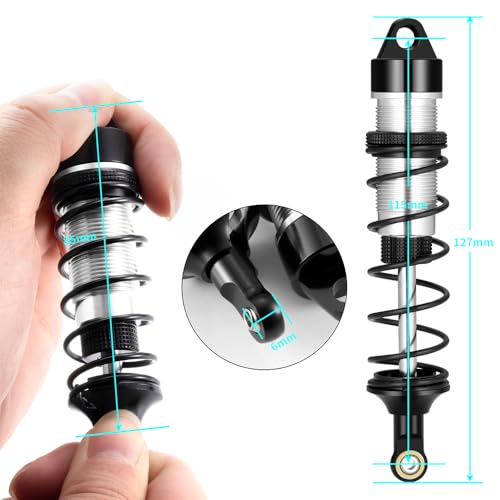 RC Car Shock Absorbers, Front And Rear Shocks Set Adjustable Shocks Compatible with 1/8 Arrma Typhoon 6S Redcat FS/ZD Racing Buggy Truggy Replacement Parts (Front) - style: Front