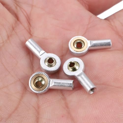 kingsea 10 Pcs Steering Linkage Tie Rod End M2 Ball Joint Linkage Tie Rod End for RC Car Boat Truck, White - color: White